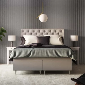 Ribbon-Design Zement with Grey RecoSilent in Bedroom