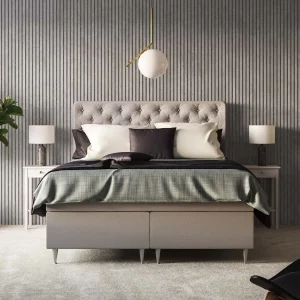 Ribbon-Design Zement with Grey RecoSilent in Bedroom