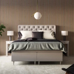 Ribbon-Wood Rustic Natural Oak with Black RecoSilent in bedroom
