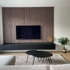 Ribbon-Wood Walnut in livingroom