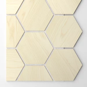 Ribbon-Hexagon Diamond Ash start panel with White acoustic felt