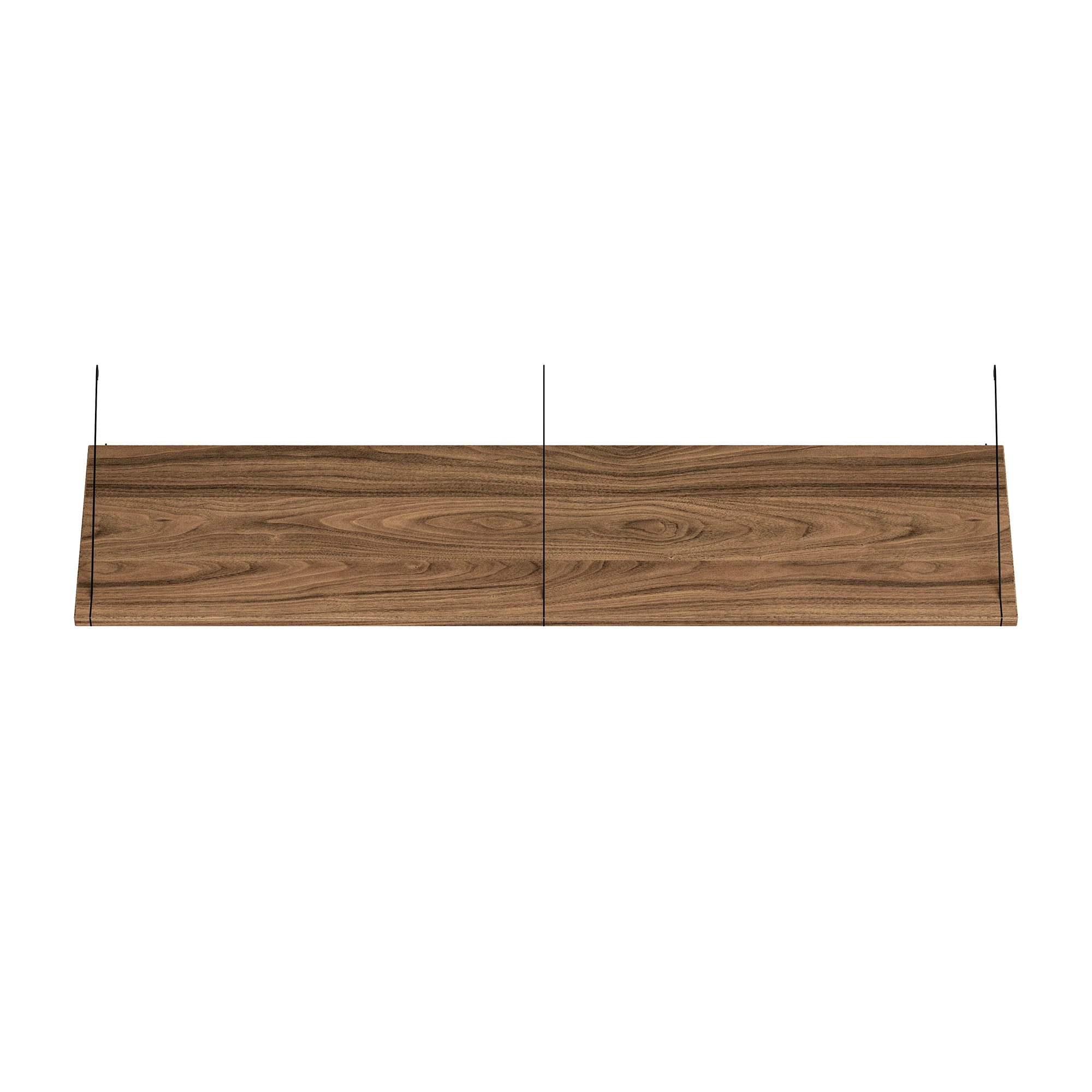 Brace shelf Walnut 1200mm black brackets